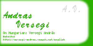andras versegi business card